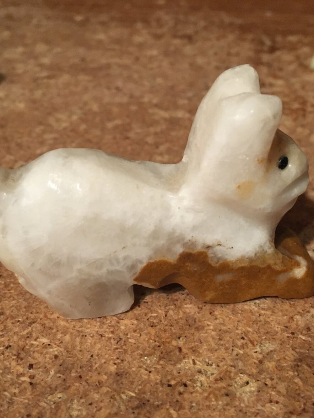 LOT OF 4 ONYX ALABASTER FIGURES RABBIT SEAL DONKEY AND CACTUS - Picture 3 of 10
